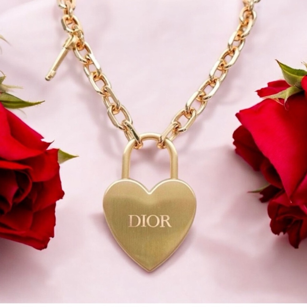 Dior Gold Heart Lock and Key Set limited edition NWT - Picture 4 of 7